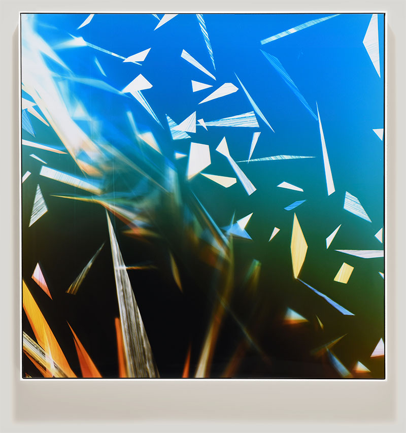 vibrant color photogram titled: Airless-Weight from the series Precariously Bright