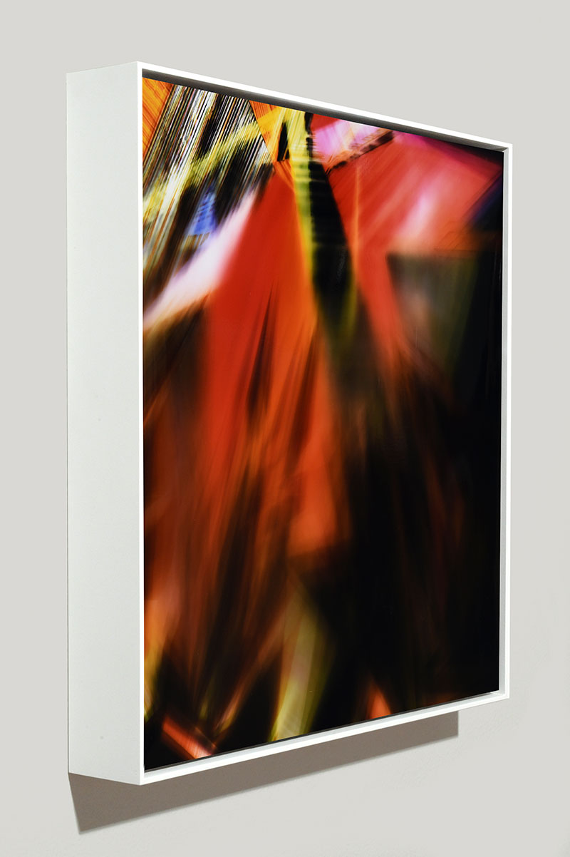 Side view of color photogram titled: Anything But Clarity