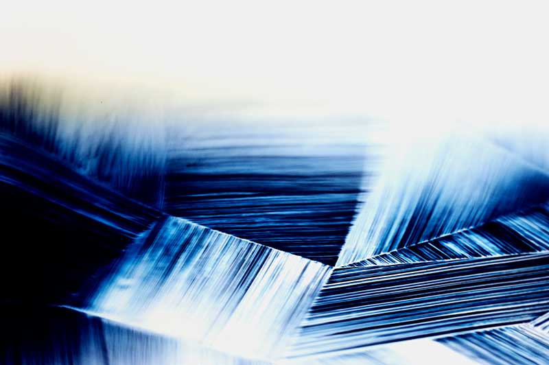 close up detail of color photogram titled; Departures From Linearity