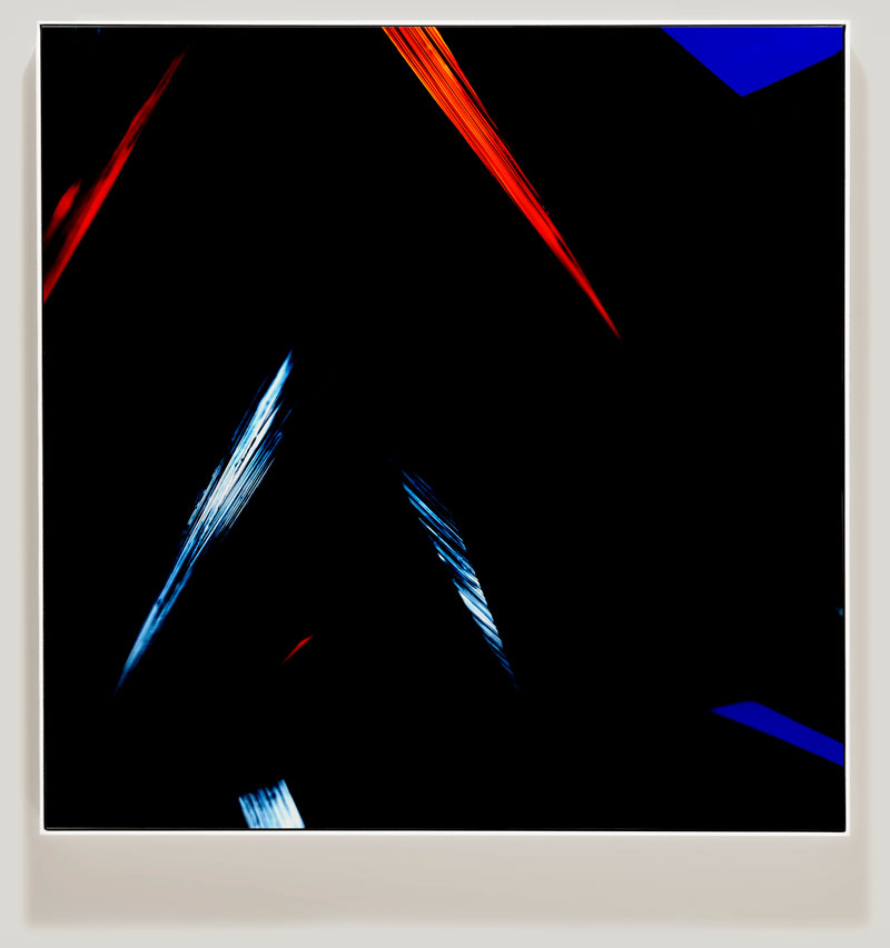 color photogram titled; Displaced Inquiry by artist Richard Slechta