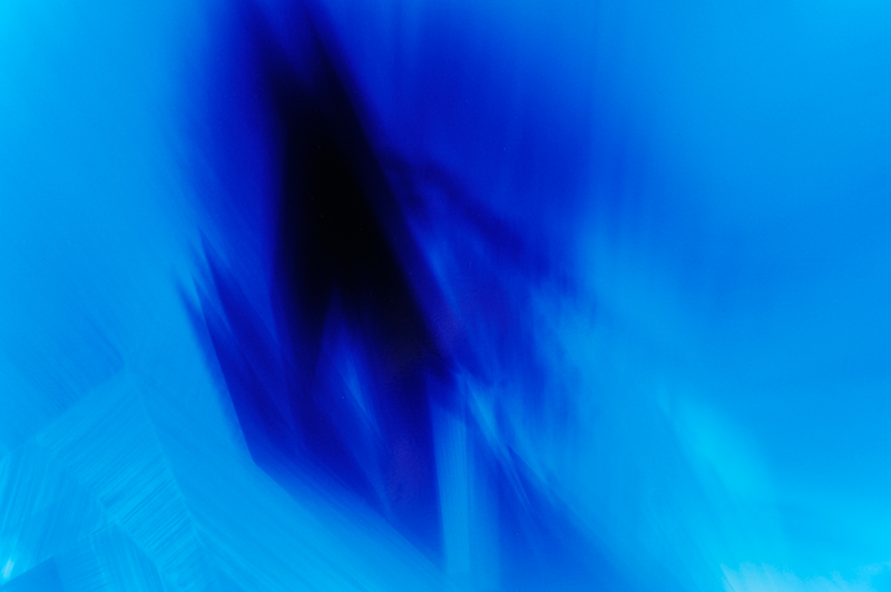 close up detail of color photogram titled: Displaced Stability from the Inherent Trajectories series