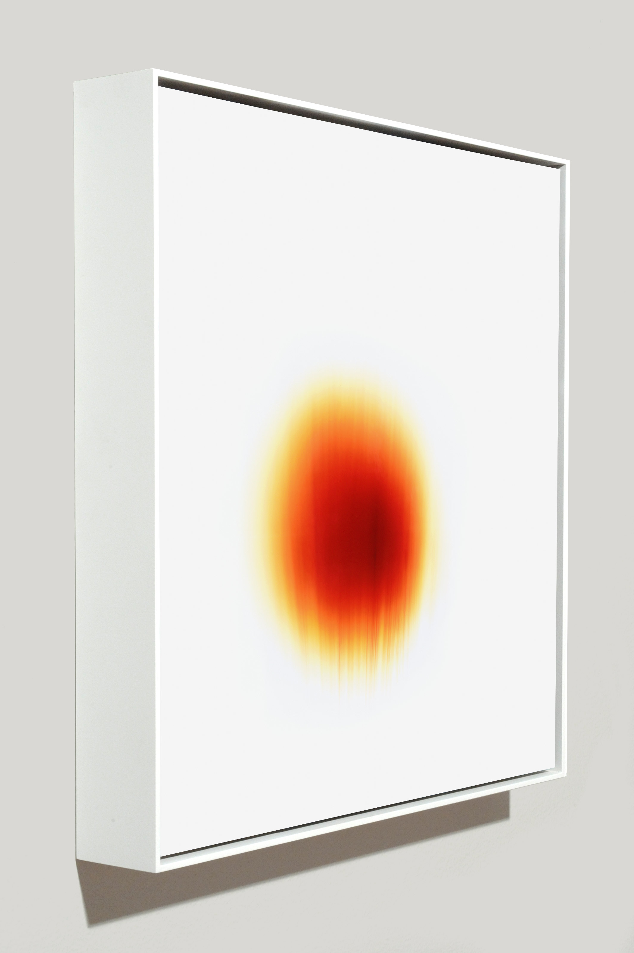 side view of minimalist color photogram titled: Elusive State
