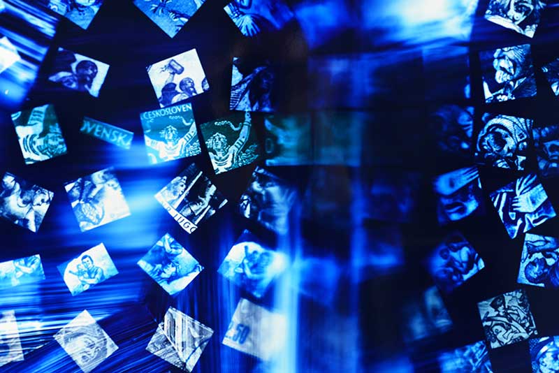 Close up detail of color photogram titled: Ether Of The Homeland