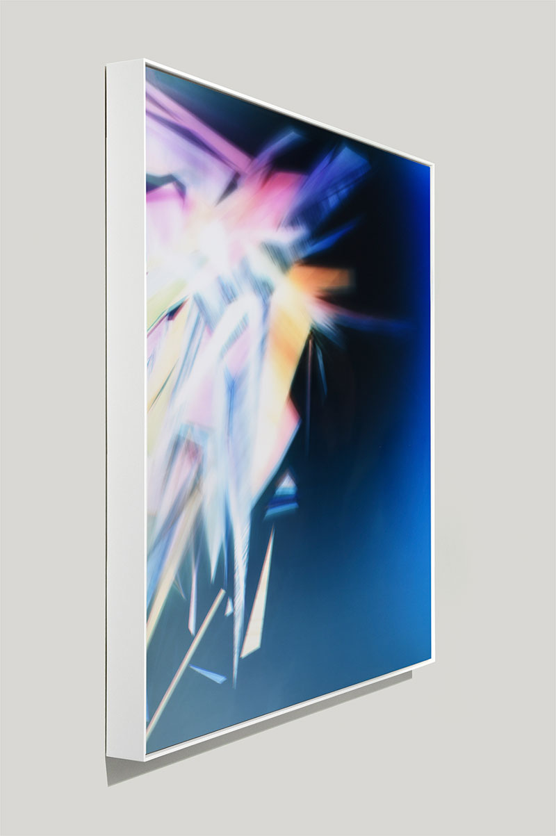 side view of color photogram titled: Garden Variety Singularity