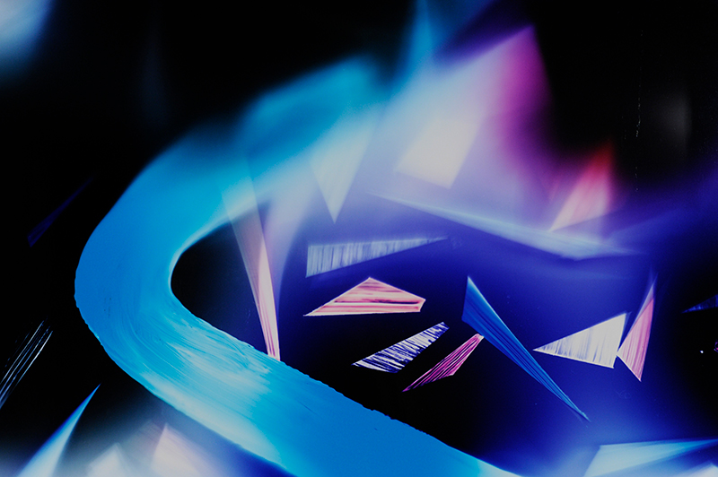 close-up detail of color photogram titled: Inflection Point from the Cascades Series