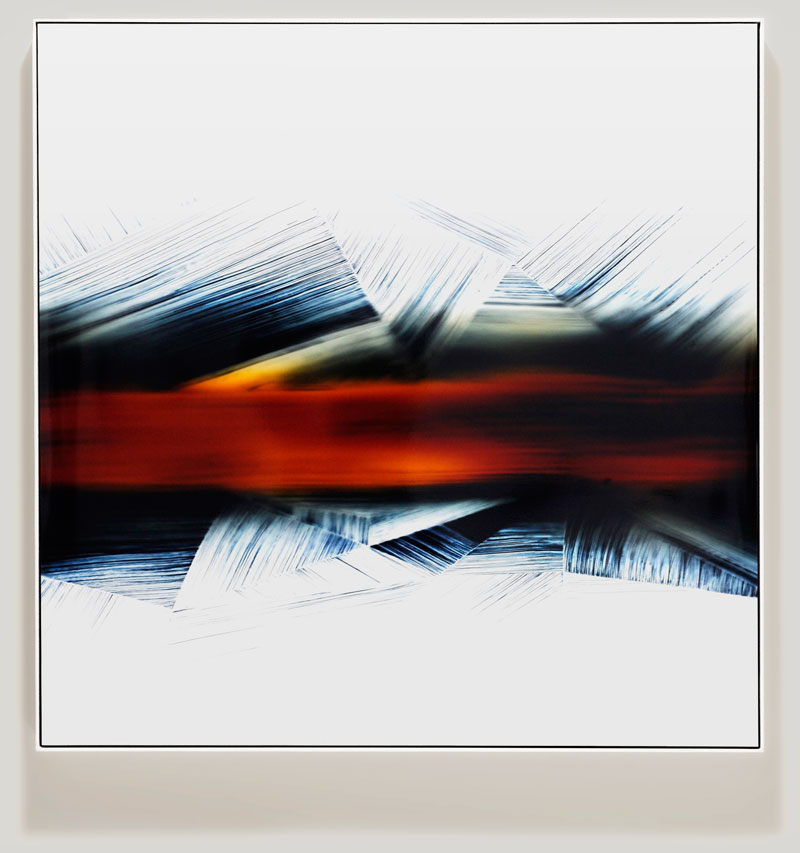 minimalist color photogram titled; Linear Regression by artist Richard Slechta