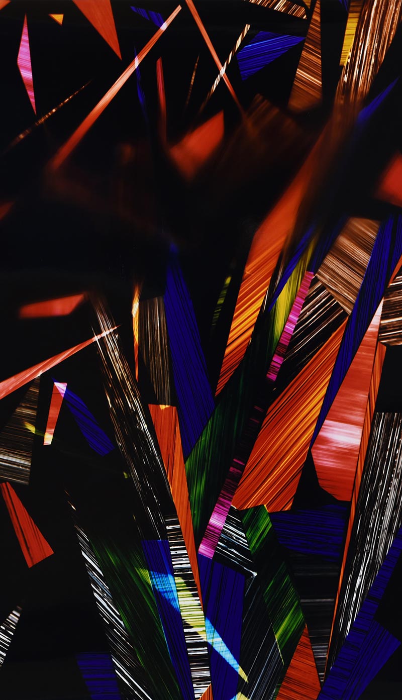 close up detail of color photogram titled: New Allegiance