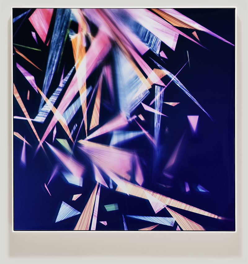 Framed color photogram titled: Paragon En Masse
