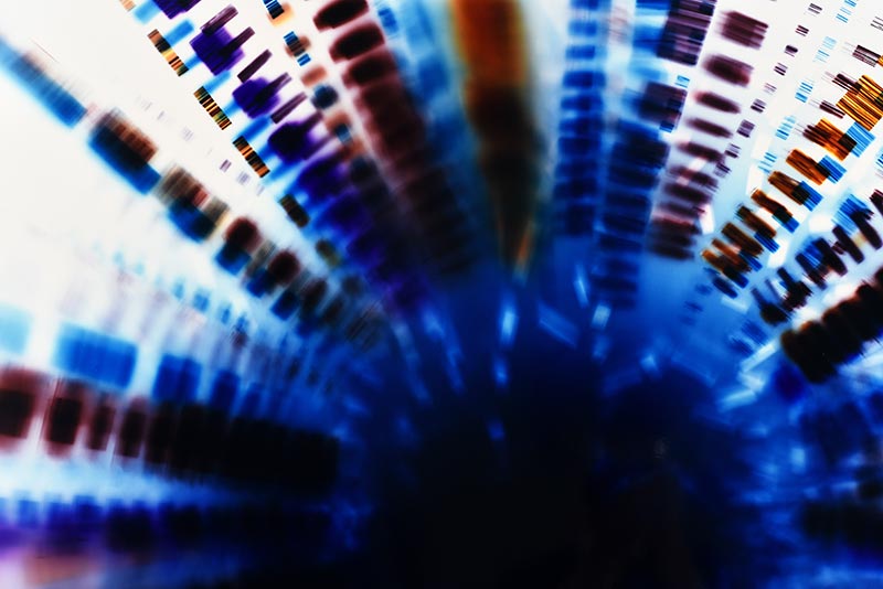 color Photogram, detail image, titled Piston Effect by lighting artist Richard Slechta
