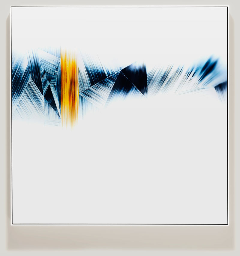 minimalist color photogram titled; Plumb Rule by artist Richard Slechta