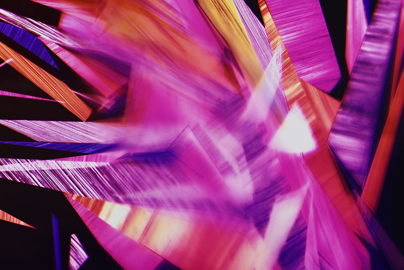 detail of color photogram titled: Primordial Sobriety from the series Precariously Bright