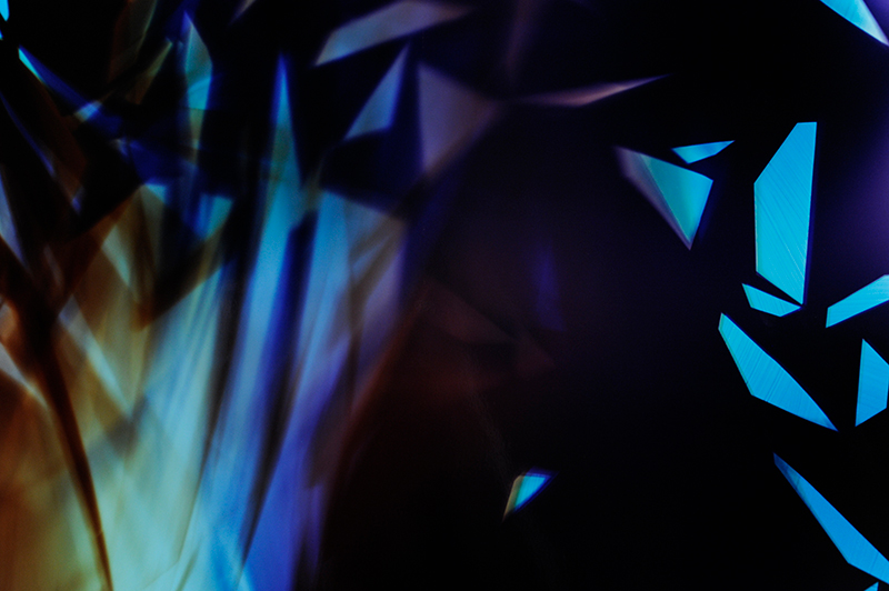 close-up detail of color photogram titled: Rising Intonation from the Cascades Series