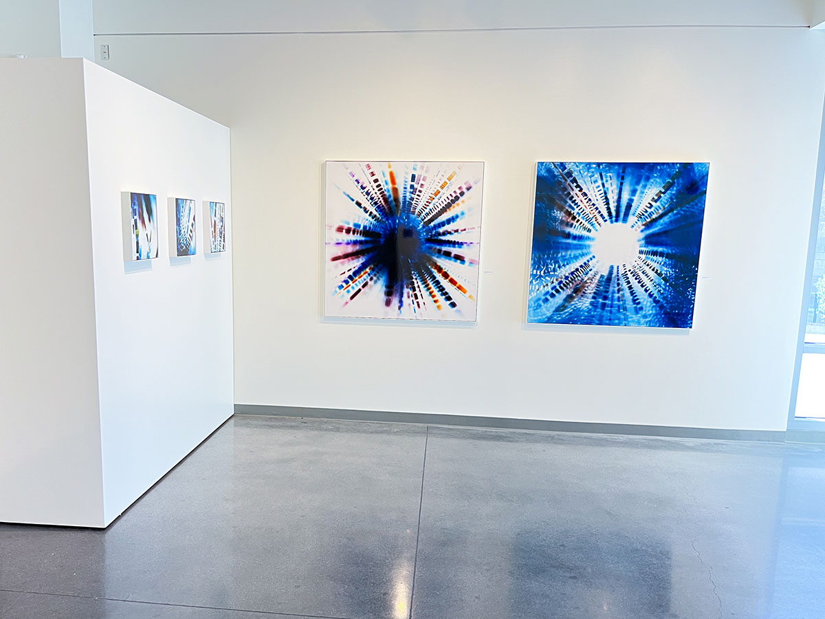 Exhibition of Richard Slechta's photograms at Citrus Collage Art Gallery in Los Angeles, 2023