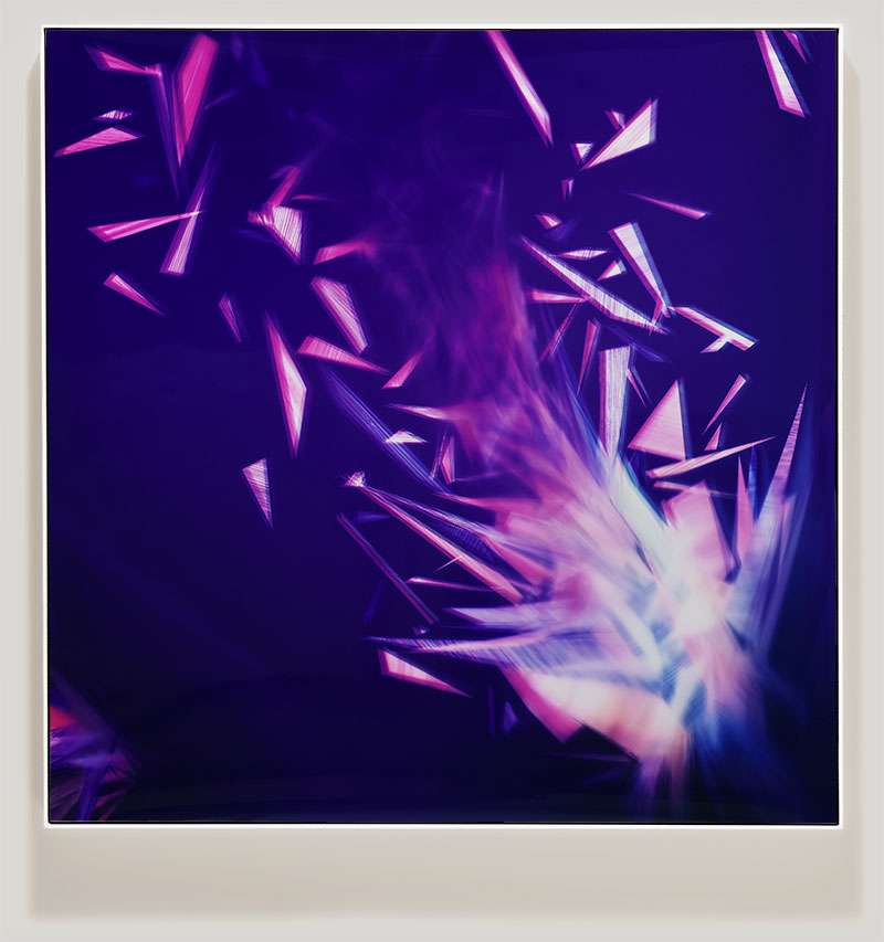 vibrant photogram titled: Sublimation Egress from the series Precariously Bright