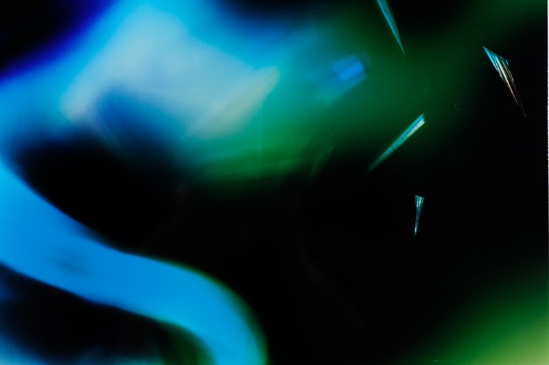 close-up detail of color photogram titled: Syntactic Lapse from the Cascades Series