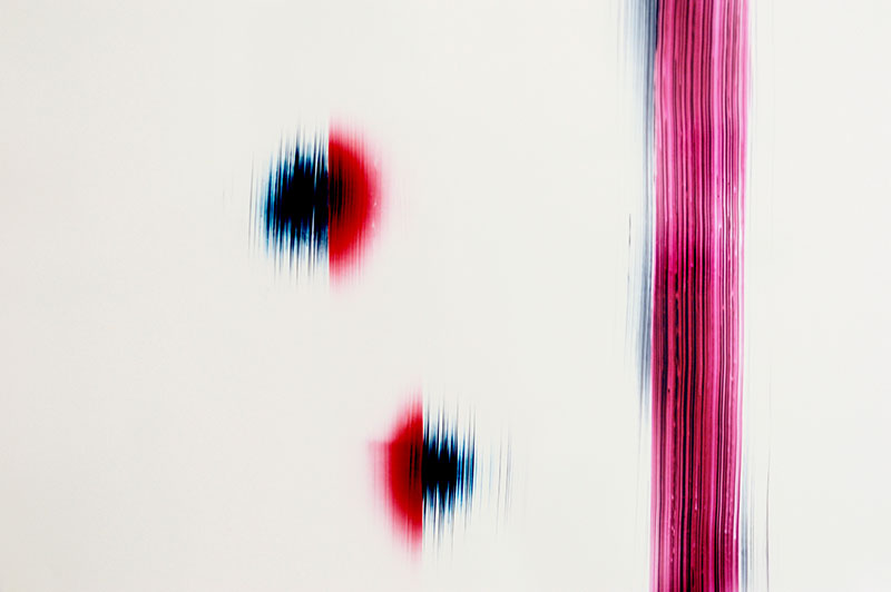 close up detail of color photogram titled; Taunting Undertones