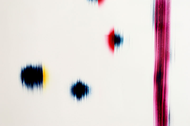 close up detail of color photogram titled; Taunting Undertones