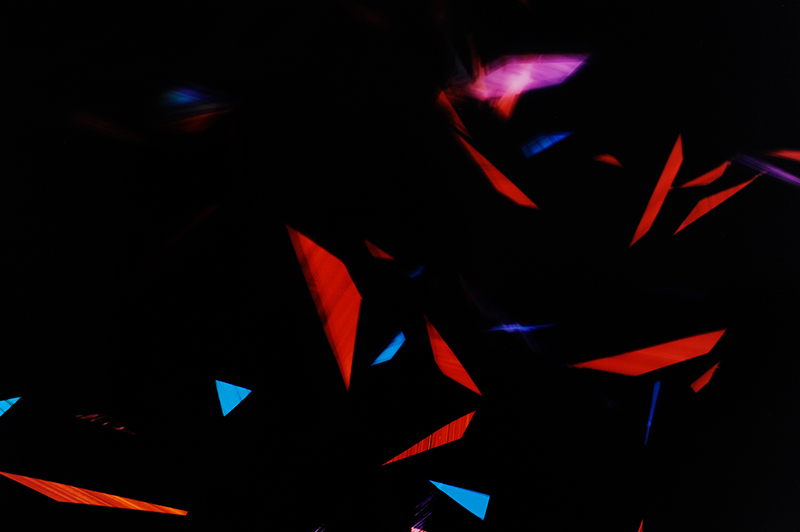 close-up detail of color photogram titled: Undisclosed-Integration from the Cascades Series