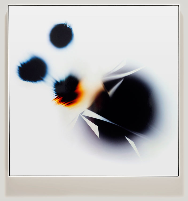 minimalist color photogram titled; Upthrust Distraction by artist Richard Slechta