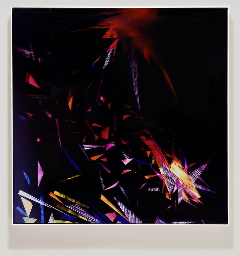 color photogram titled: Variable Reentry from the series Precariously Bright