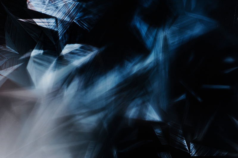 close-up detail of color photogram titled: Wave Velocity from the Cascades Series